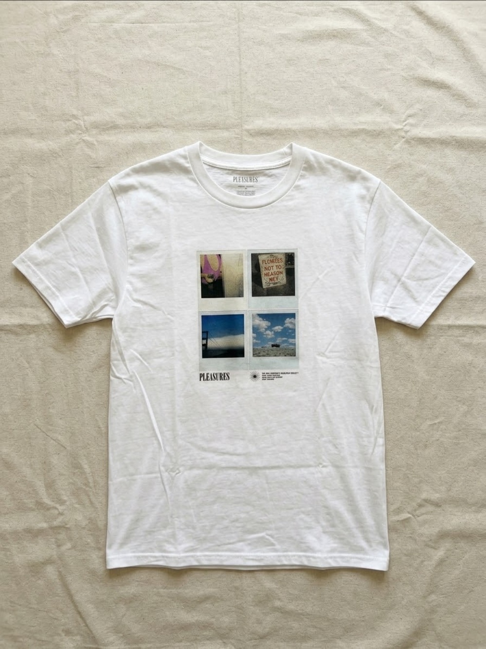 PLEASURES x Ross J. Farrar collab Planet Tee T-Shirt Size L Limited